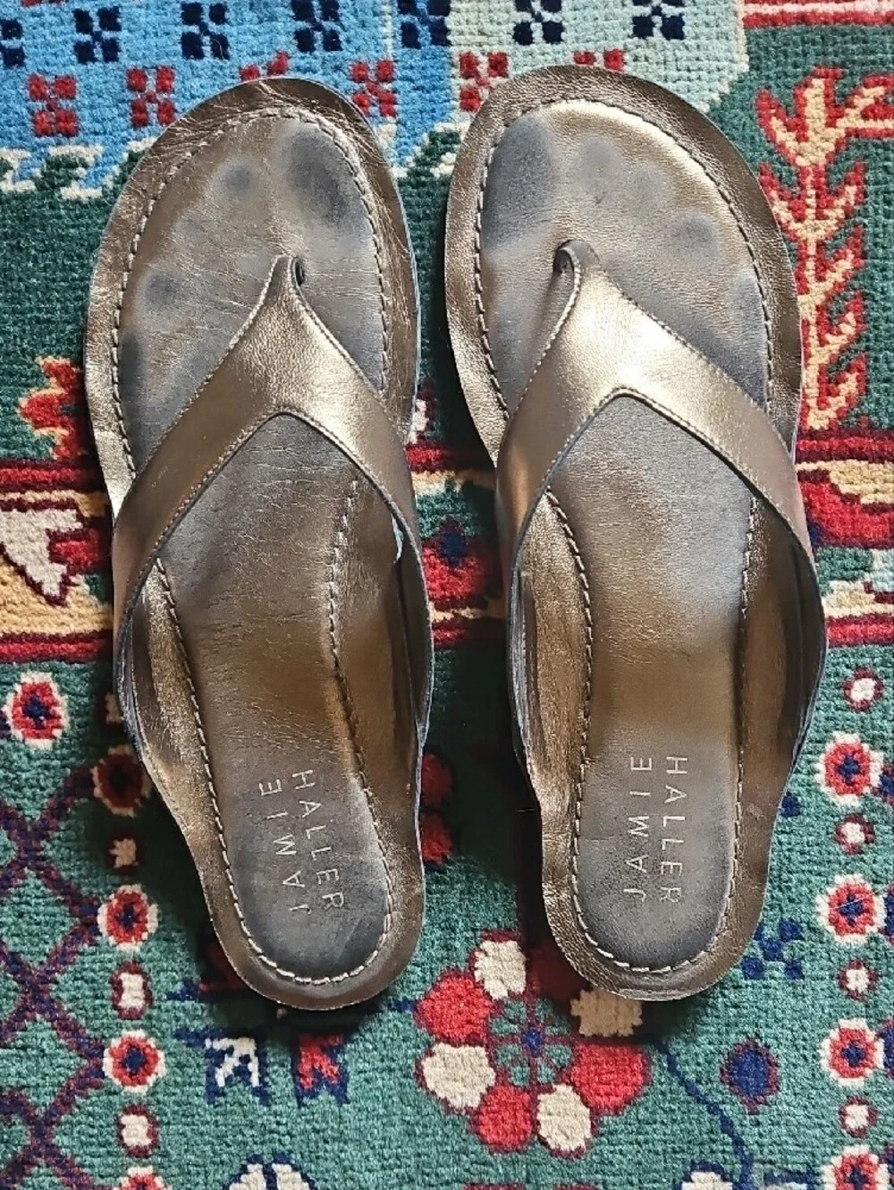 Jamie Haller Olive Metalic San Diego Flip Flop 37